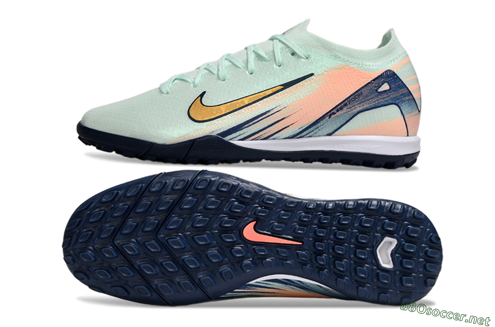 Men's Nike Air Zoom Mercurial Vapor 16 Elite TF Football Shoes - Jade/Yellow/Blue 1
