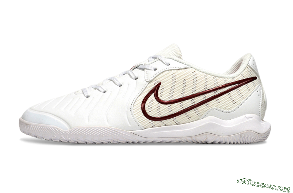 Men's Nike Tiempo Legend 10 Academy IC Football Shoes - White/Red 0