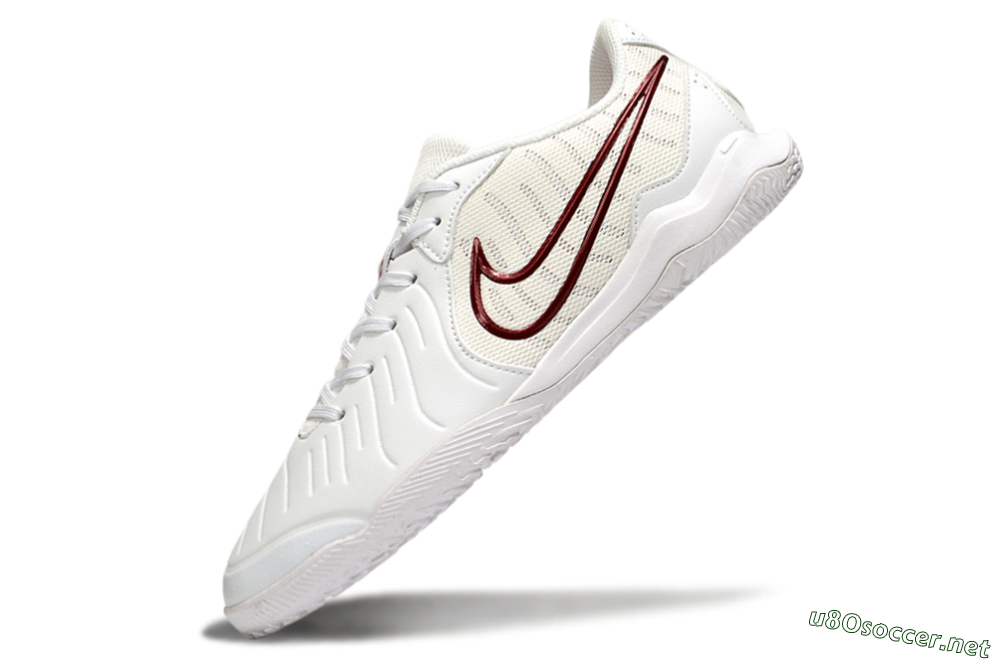 Men's Nike Tiempo Legend 10 Academy IC Football Shoes - White/Red 5