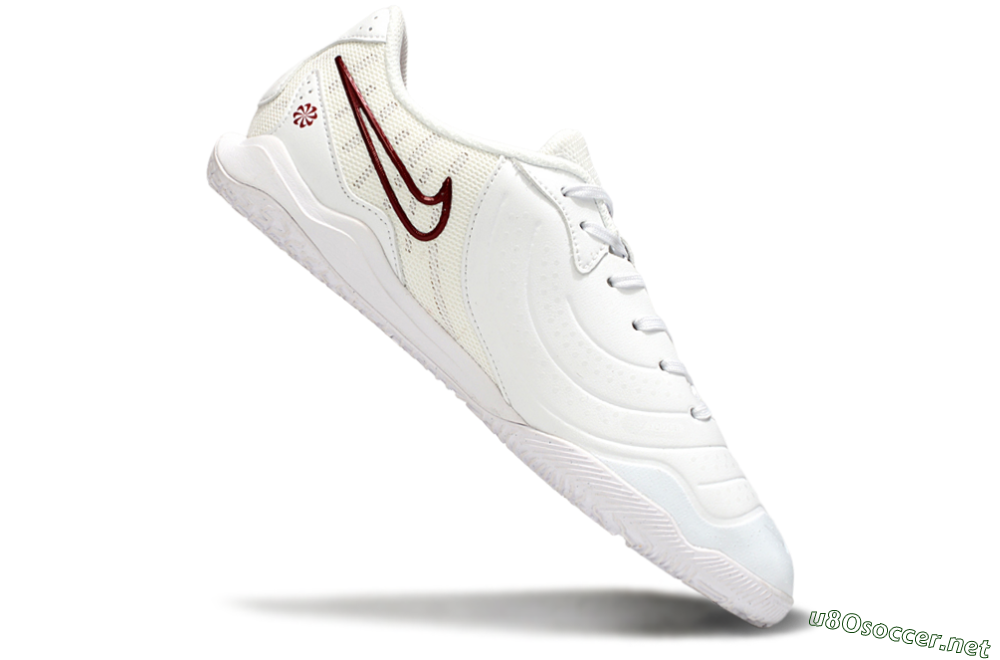 Men's Nike Tiempo Legend 10 Academy IC Football Shoes - White/Red 4