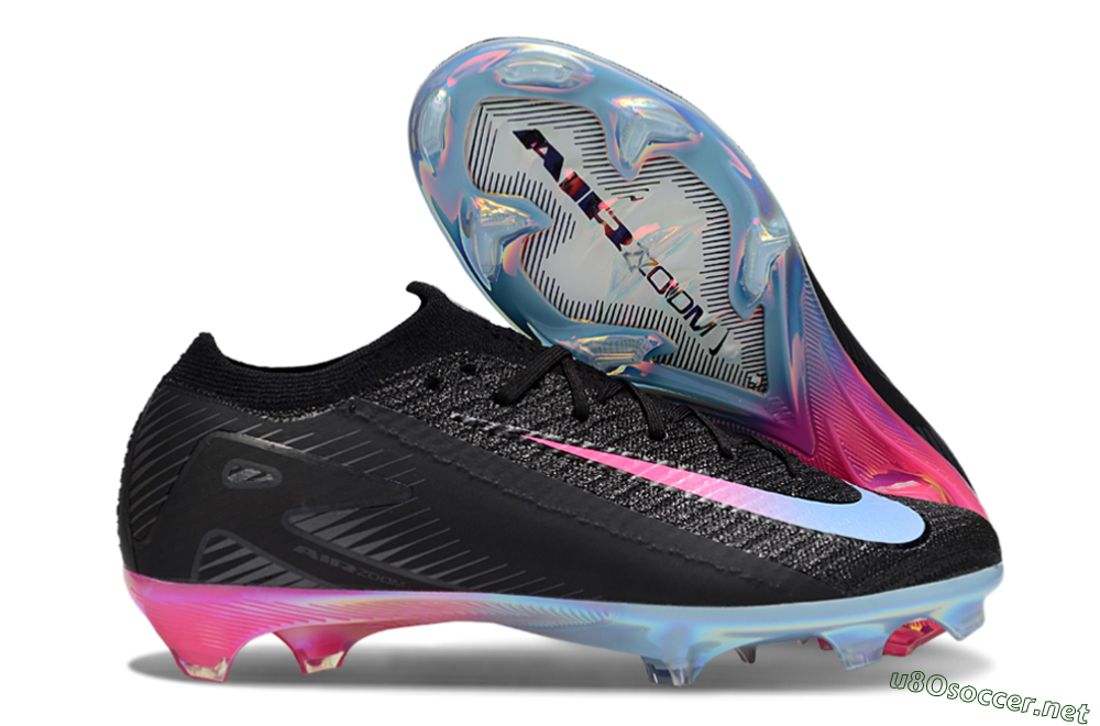 Men's Nike Air Zoom Mercurial Vapor 16 Elite FG Football Boots - Black/Jade/Pink 2