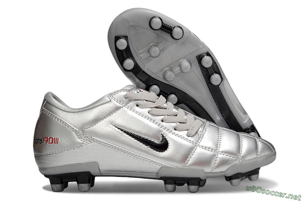Men's Nike Total 90 III FG Football Boots - Silver/Black 2