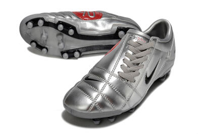 Men's Nike Total 90 III FG Football Boots - Silver/Black