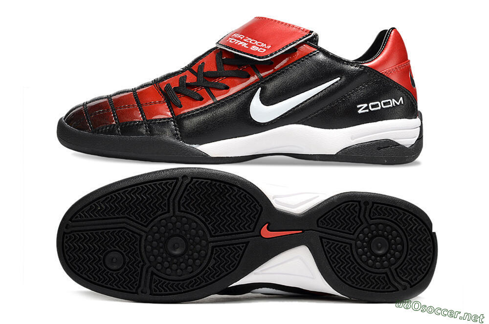 Men's Nike Air Zoom Total 90 III IC Football Shoes - Black/Red/White 1