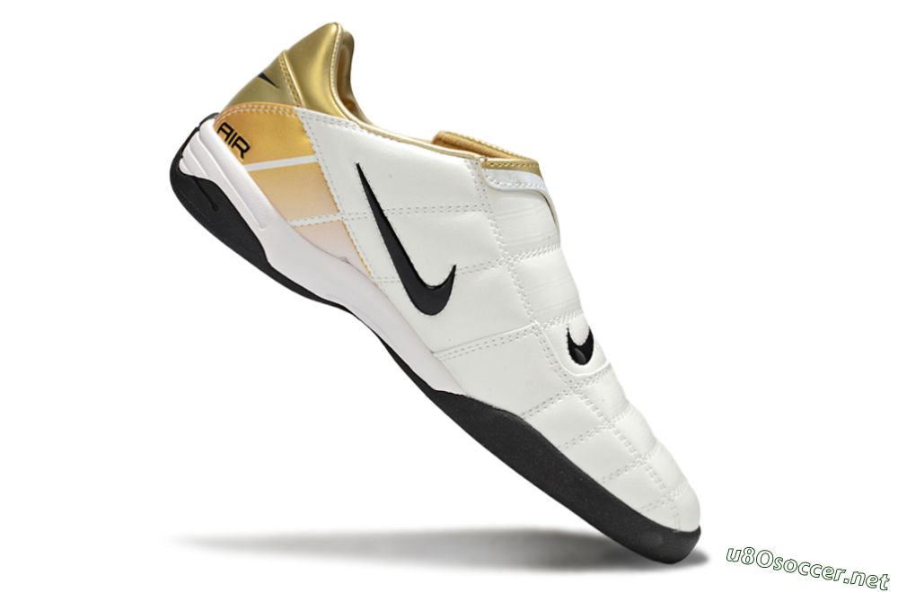 Men's Nike Air Zoom Total 90 III IC Football Shoes - White/Gold/Black 4