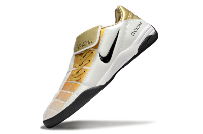 Men's Nike Air Zoom Total 90 III IC Football Shoes - White/Gold/Black