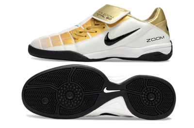 Men's Nike Air Zoom Total 90 III IC Football Shoes - White/Gold/Black
