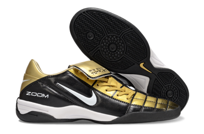Men's Nike Air Zoom Total 90 III IC Football Shoes - Black/Gold/White