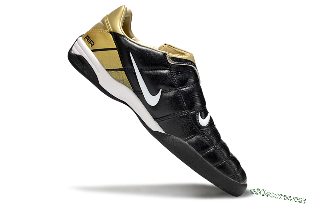 Men's Nike Air Zoom Total 90 III IC Football Shoes - Black/Gold/White 4