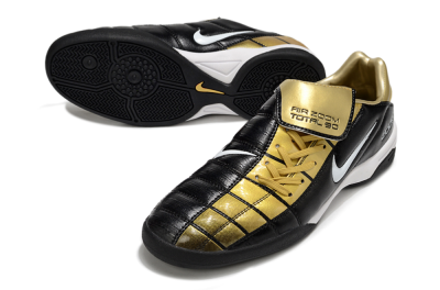Men's Nike Air Zoom Total 90 III IC Football Shoes - Black/Gold/White