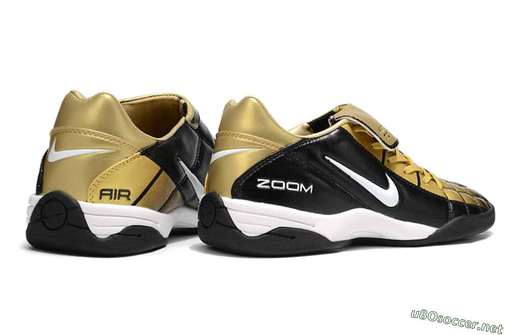 Men's Nike Air Zoom Total 90 III IC Football Shoes - Black/Gold/White 6