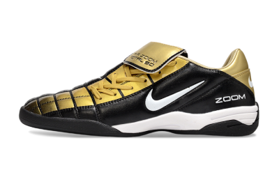 Men's Nike Air Zoom Total 90 III IC Football Shoes - Black/Gold/White