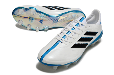 Men's Adidas Copa Pure 3 Elite FG Football Boots - White/Black/Blue