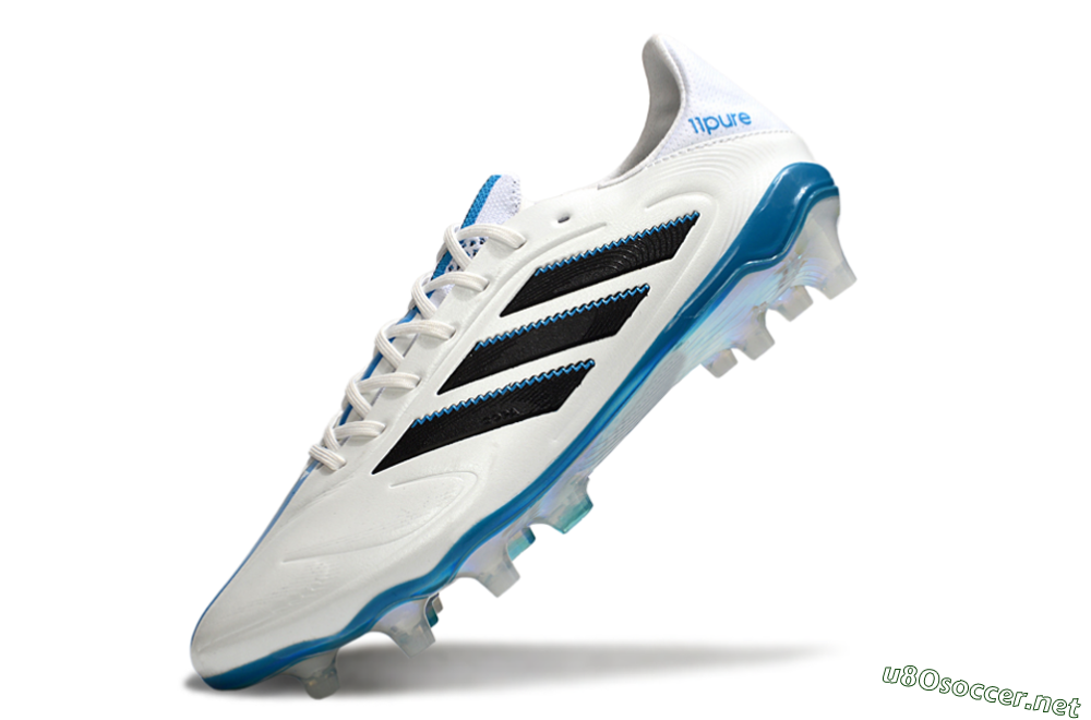 Men's Adidas Copa Pure 3 Elite FG Football Boots - White/Black/Blue 5