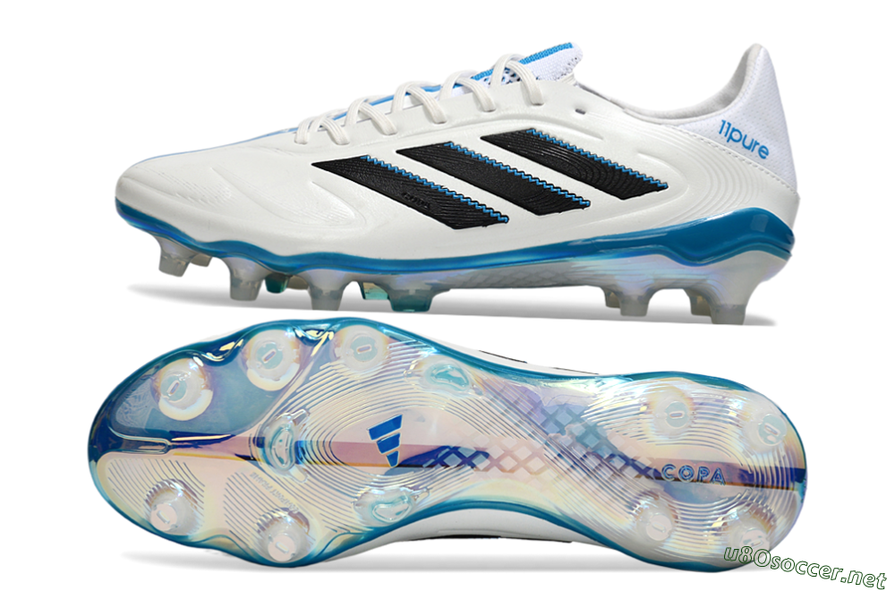 Men's Adidas Copa Pure 3 Elite FG Football Boots - White/Black/Blue 1