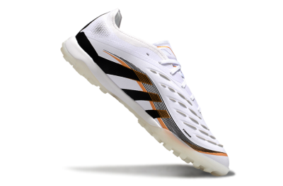 Men's Adidas Predator 25 Elite TF Football Shoes - White/Black/Gold