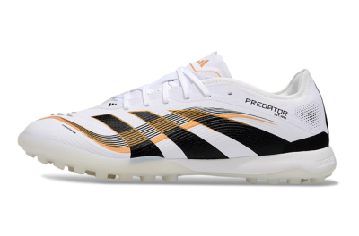 Men's Adidas Predator 25 Elite TF Football Shoes - White/Black/Gold