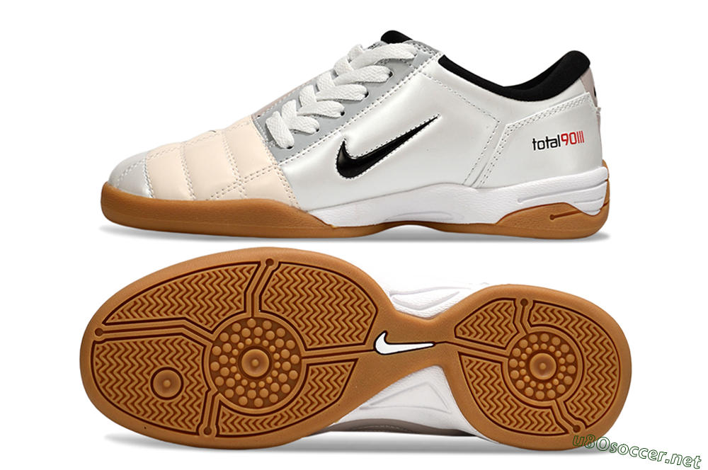 Men's Nike Total 90 III IC Football Shoes - White/Black/Pink 1