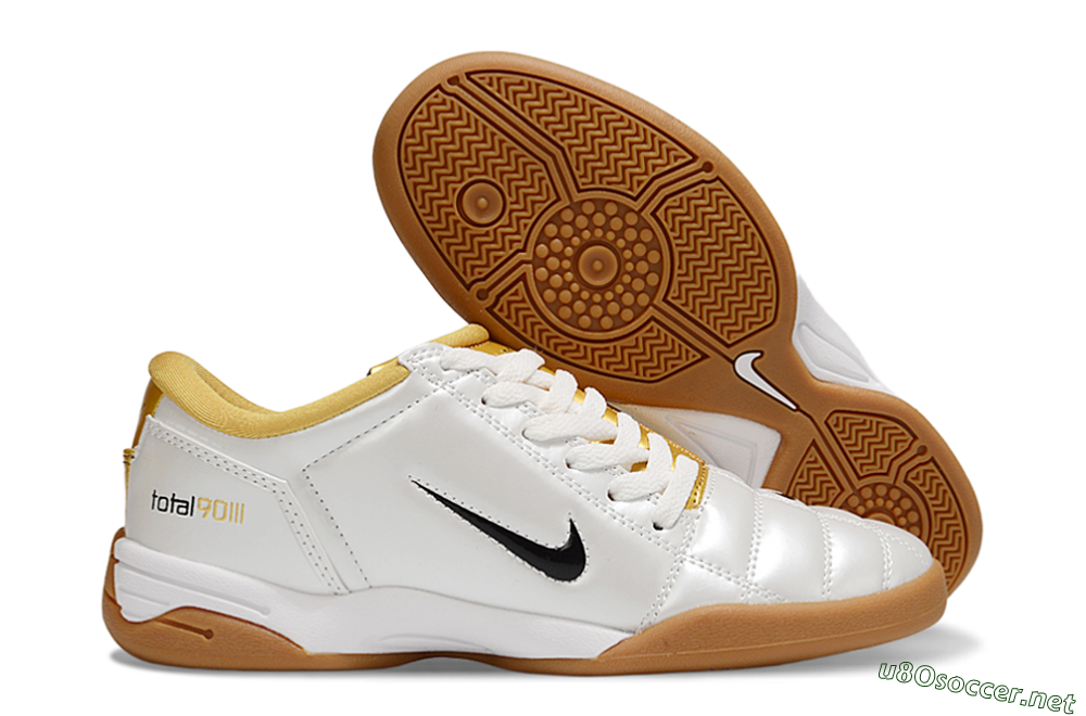 Men's Nike Total 90 III IC Football Shoes - White/Black/Yellow 2