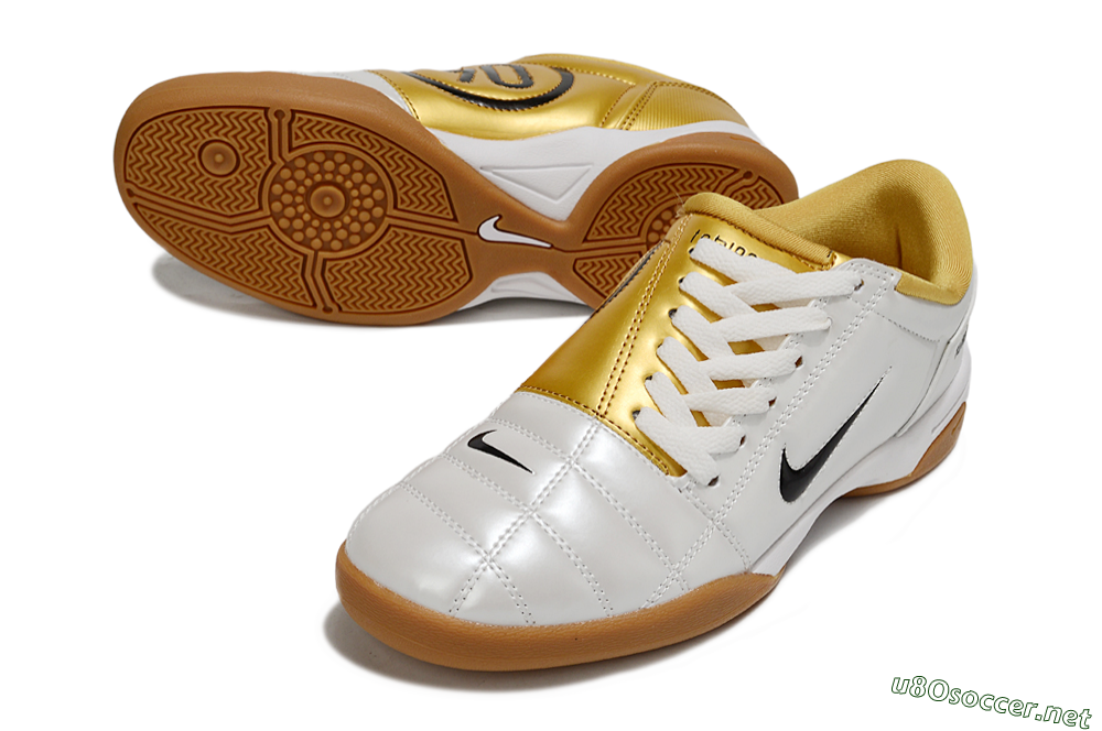 Men's Nike Total 90 III IC Football Shoes - White/Black/Yellow 3