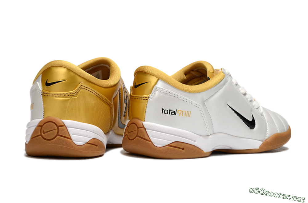 Men's Nike Total 90 III IC Football Shoes - White/Black/Yellow 6