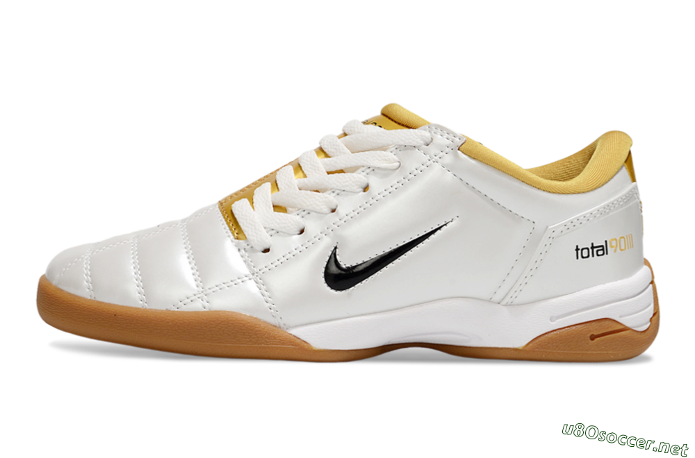 Men's Nike Total 90 III IC Football Shoes - White/Black/Yellow 0
