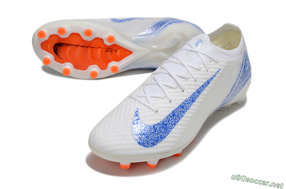 Men's Nike Air Zoom Mercurial Vapor 16 Elite AG Football Boots - White/Blue 3