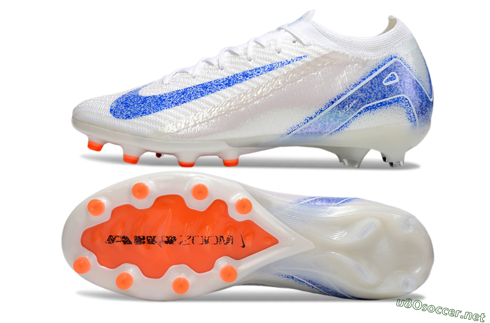 Men's Nike Air Zoom Mercurial Vapor 16 Elite AG Football Boots - White/Blue 1