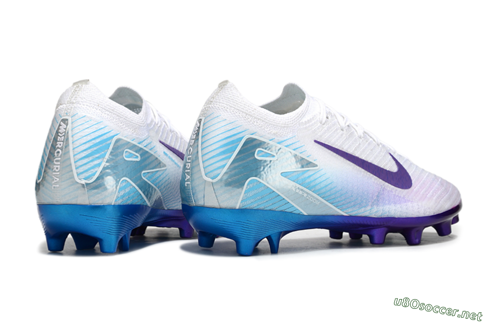 Men's Nike Air Zoom Mercurial Vapor 16 Elite AG Football Boots - White/Purple/Jade 6