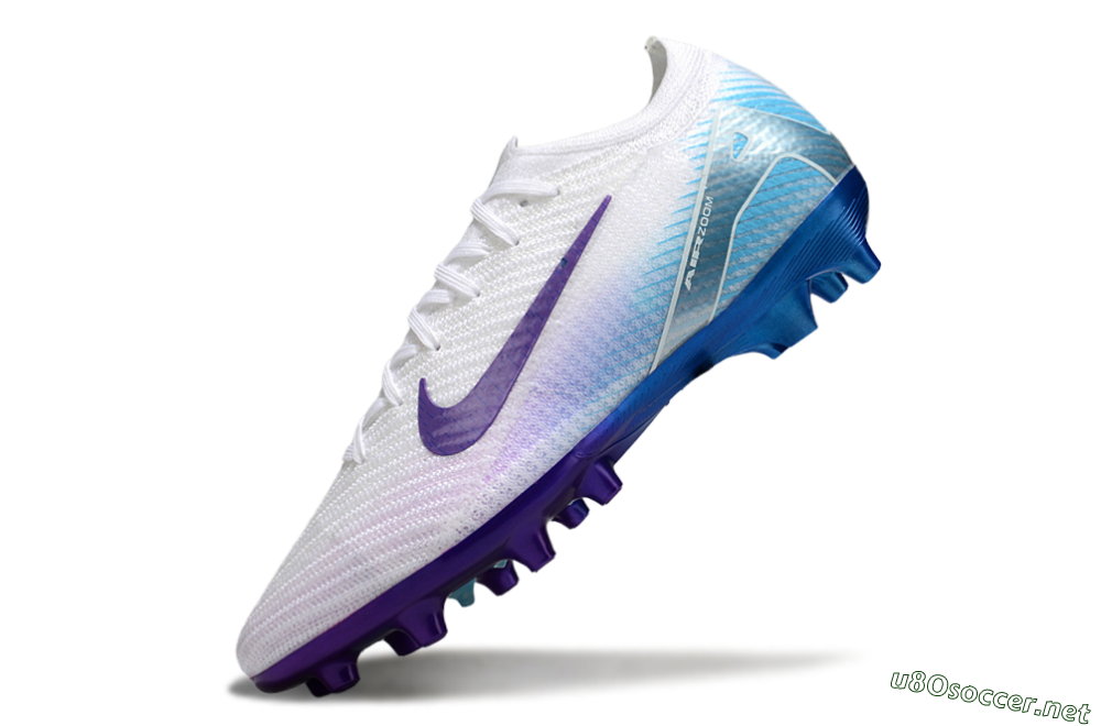 Men's Nike Air Zoom Mercurial Vapor 16 Elite AG Football Boots - White/Purple/Jade 5