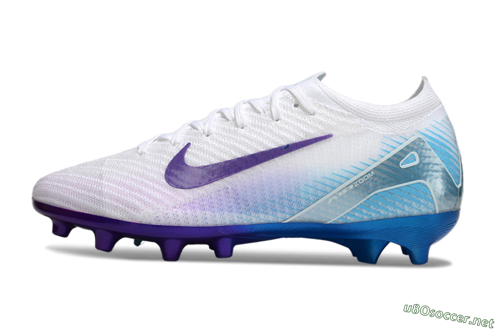 Men's Nike Air Zoom Mercurial Vapor 16 Elite AG Football Boots - White/Purple/Jade 0