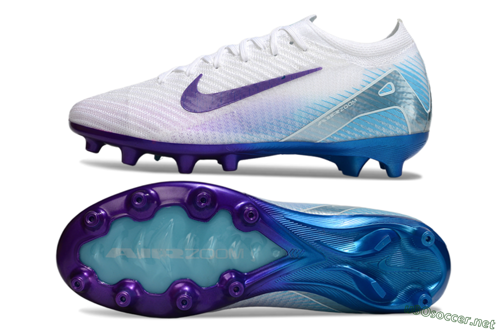 Men's Nike Air Zoom Mercurial Vapor 16 Elite AG Football Boots - White/Purple/Jade 1