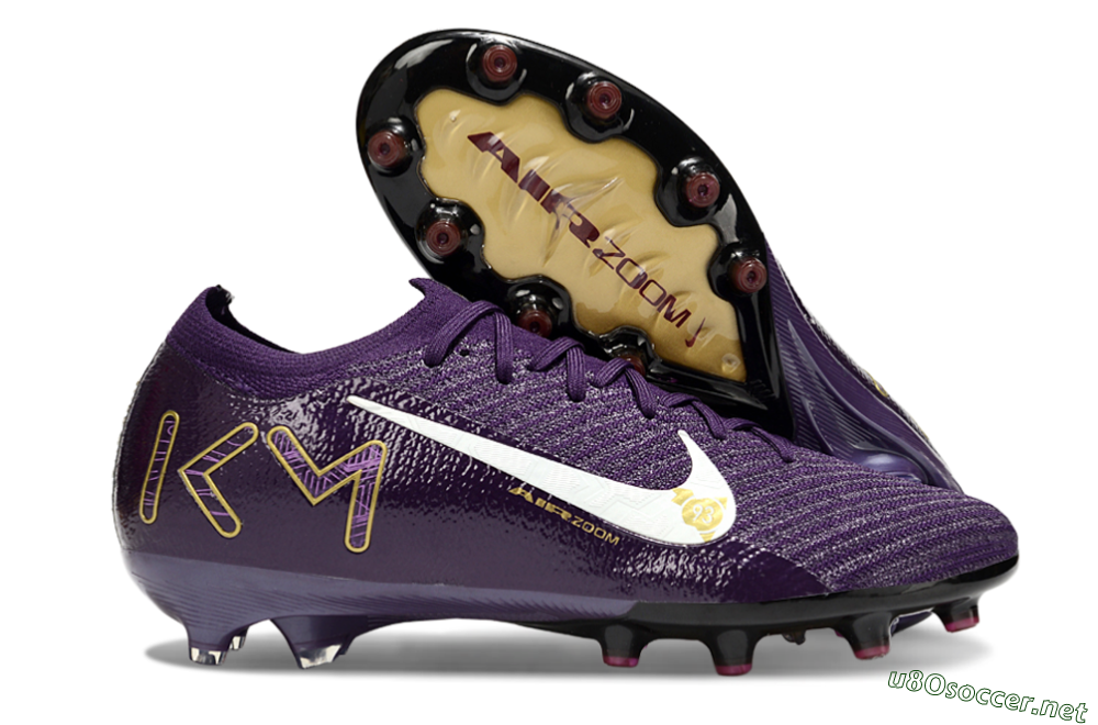 Men's Nike Air Zoom Mercurial Vapor 16 Elite AG Football Boots - Purple/White/Gold 2