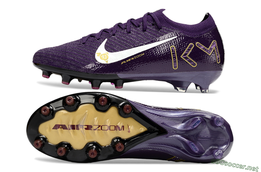 Men's Nike Air Zoom Mercurial Vapor 16 Elite AG Football Boots - Purple/White/Gold 1