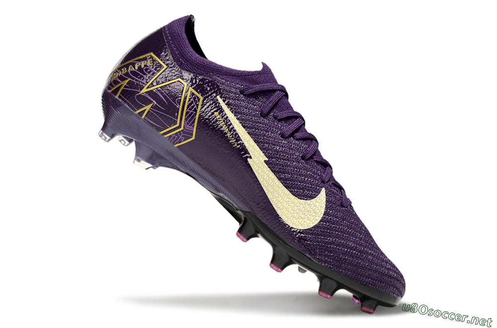 Men's Nike Air Zoom Mercurial Vapor 16 Elite AG Football Boots - Purple/White/Gold 4