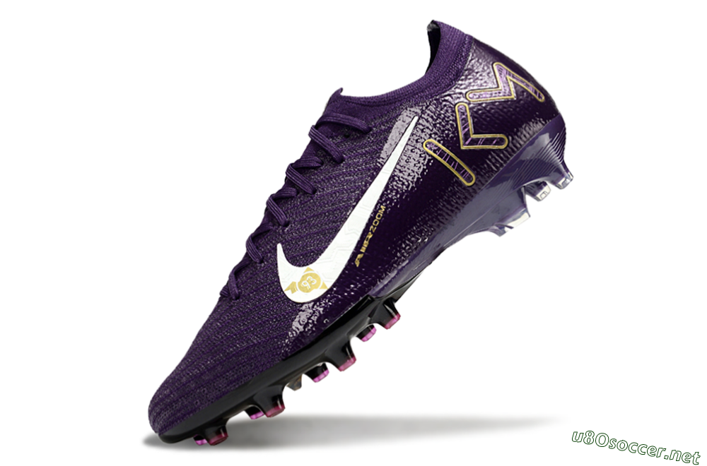 Men's Nike Air Zoom Mercurial Vapor 16 Elite AG Football Boots - Purple/White/Gold 5