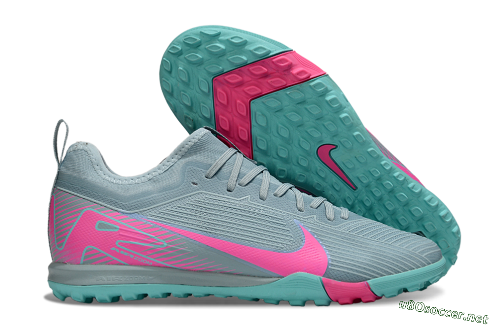 Men's Nike Air Zoom Mercurial Vapor 16 Elite TF Football Shoes - Jade/Pink 2