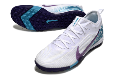 Men's Nike Air Zoom Mercurial Vapor 16 Elite TF Football Shoes - White/Purple/Jade