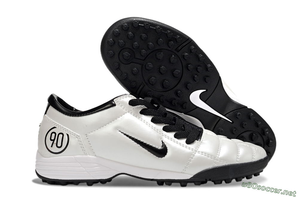 Unisex Nike Total 90 III TF Football Shoes - White/Black 2