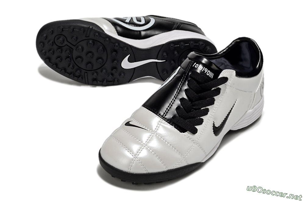 Unisex Nike Total 90 III TF Football Shoes - White/Black 3