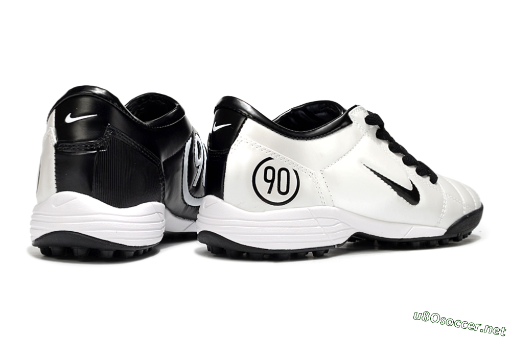 Unisex Nike Total 90 III TF Football Shoes - White/Black 6