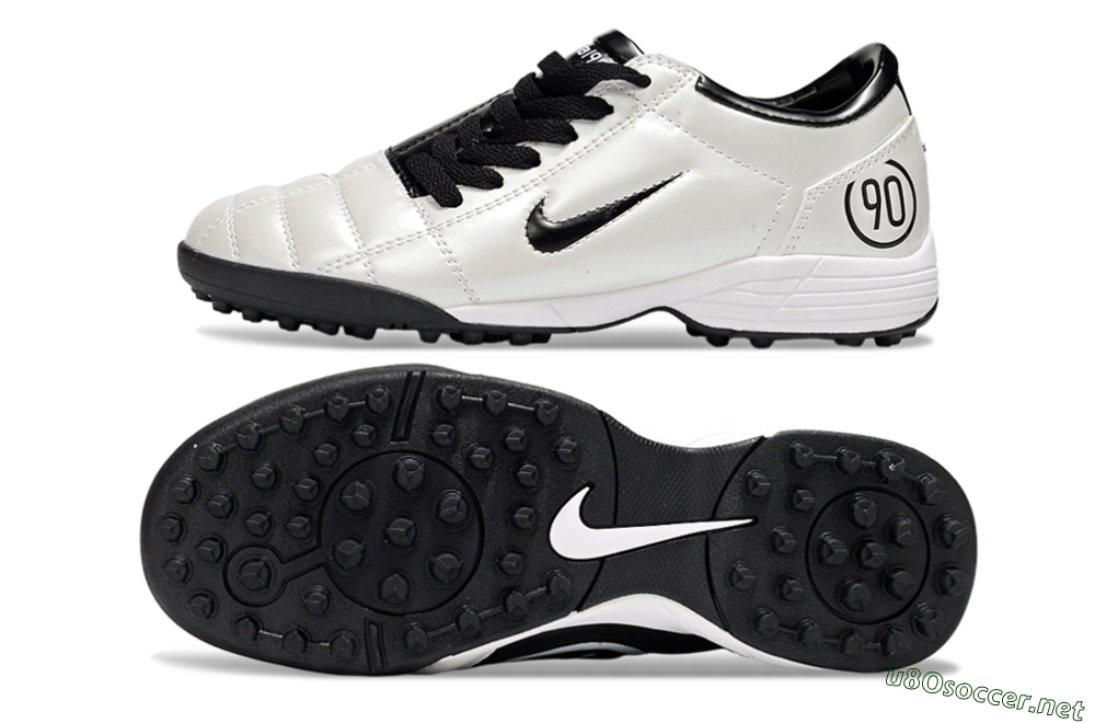 Unisex Nike Total 90 III TF Football Shoes - White/Black 1