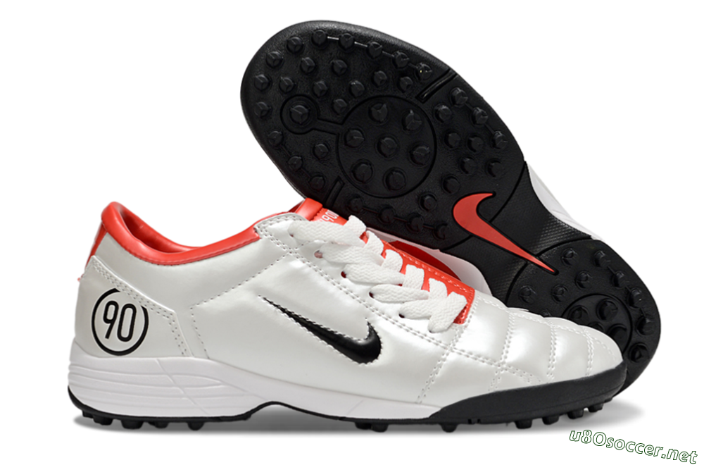 Unisex Nike Total 90 III TF Football Shoes - White/Black/Red 2