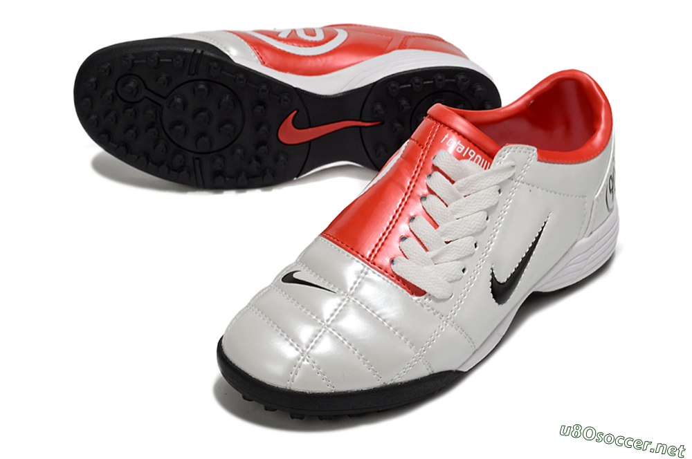 Unisex Nike Total 90 III TF Football Shoes - White/Black/Red 3