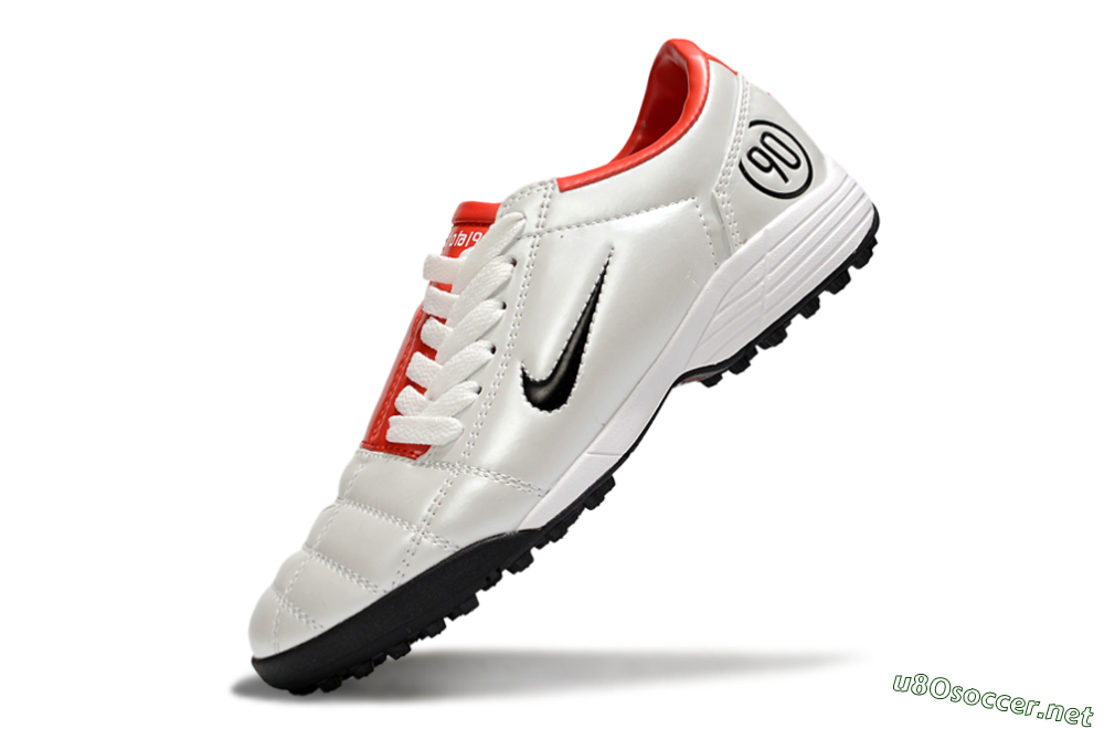 Unisex Nike Total 90 III TF Football Shoes - White/Black/Red 5