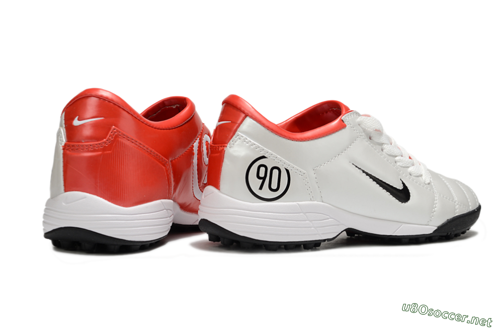 Unisex Nike Total 90 III TF Football Shoes - White/Black/Red 6