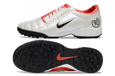 Unisex Nike Total 90 III TF Football Shoes - White/Black/Red
