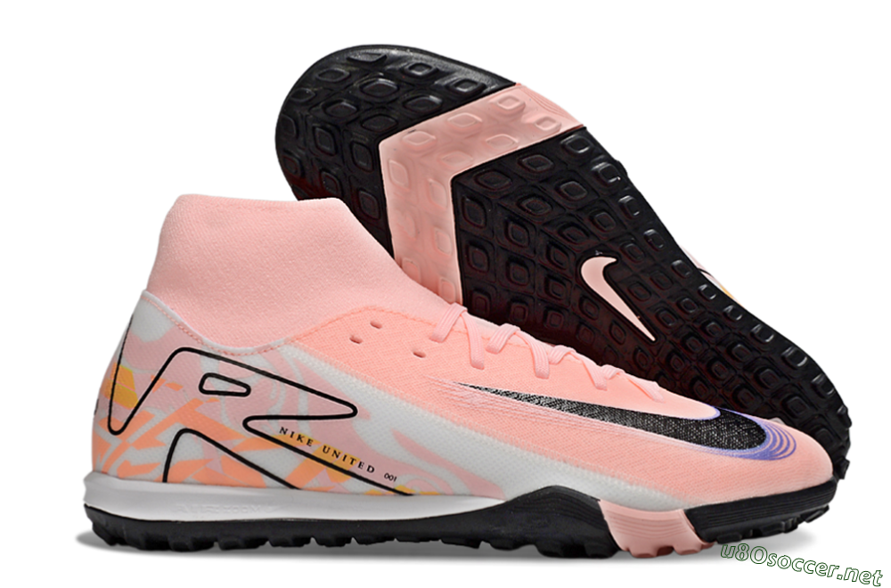 Men's Nike Air Zoom Mercurial Superfly 10 Elite TF Football Shoes - Pink/White/Black 2