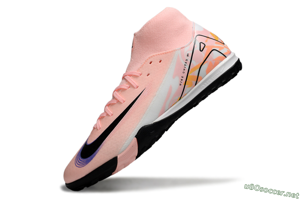 Men's Nike Air Zoom Mercurial Superfly 10 Elite TF Football Shoes - Pink/White/Black 5