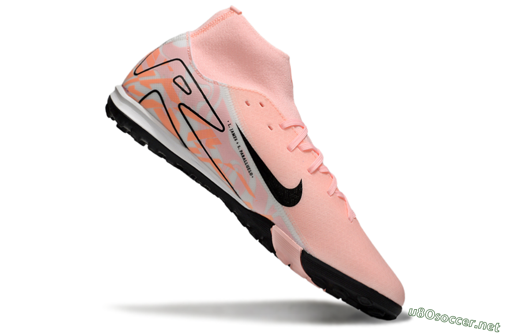 Men's Nike Air Zoom Mercurial Superfly 10 Elite TF Football Shoes - Pink/White/Black 4